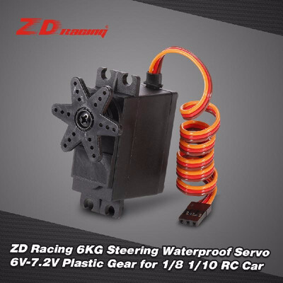 

Romacci ZD Racing 6KG Steering Servo 6V-72V 012sec60°Metal Gear Waterproof Servo for 18 110 RC Car