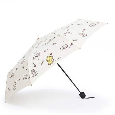 

Yi Jie umbrella umbrella female cartoon umbrella sun umbrella three fold umbrella Y-9390 yellow