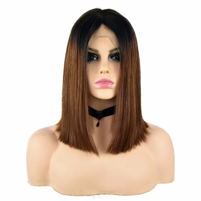 

9A Brown Color Lace Front Human Hair Wigs Brazilian Virgin Hair Wigs with Baby Hair 130 Density Lace Wigs for Women10-16 inches