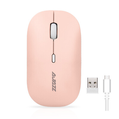 

Black Jue AJAZZ I18 Wireless Mouse Cherry Blossom Rechargeable Wireless Mouse Silent Lithium Battery 24G Boys&Girls Computer Office Notebook Wireless