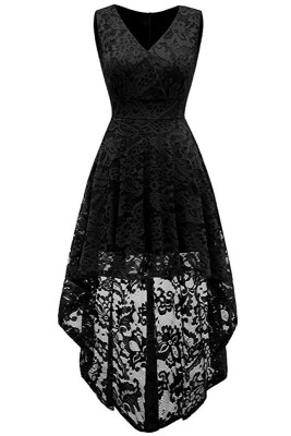 

Simple Cocktail Dresses Lace Short Front Long Back Dresses Homecoming Dress