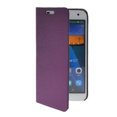 

MOONCASE Slim Leather Side Flip Wallet Card Slot Pouch with Kickstand Shell Back чехол для Huawei Ascend G7 Purple