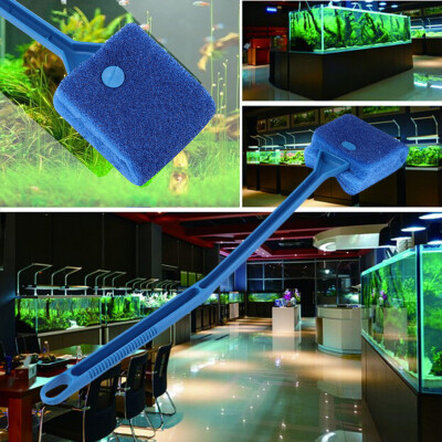 

Aquarium Fish Tank Algae Cleaner Glass Plant Easy 2 Head Cleaning Brush