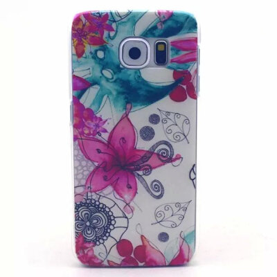 

MITI Soft Transparent Pink Cute Flower Case Cover For Samsung Galaxy S6 G9200 Case Silicone S6 Series Fashion Rubber Case