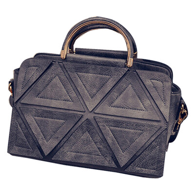 

New Women Bags Triangle Splice Satchel Messenger Handbag Tote CrossBody Shoulder