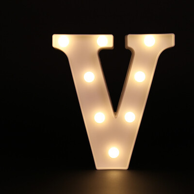

26 White Letter LED Alphabet Light Indoor Battery powered Wall Hanging Night Light Bedroom Wedding Birthday Party Decor