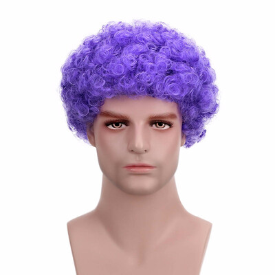 

10" Explosive Head Clown Synthetic Wig Pink Purple Red Orange 6 Colors Fake Hair Club Party Wigs For Fans Performance Props Wigs