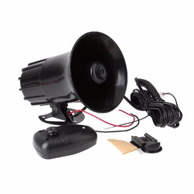 

7 Sounds Tone Car Motorcycle Truck Horn 12V 50W 150DB Electronic Speaker Loud Siren Alarm Loudspeaker Black