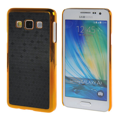 

MOONCASE Galsxy А3 Дело Золото Chrome Шкала фильмы стиль Твердый переплет чехол для Samsung Galsxy A3 черный