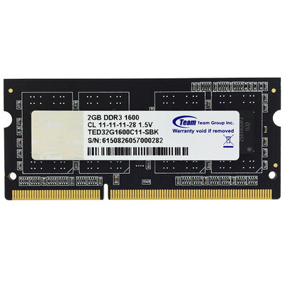 

Ten hard Team DDR3 1600 2G notebook memory