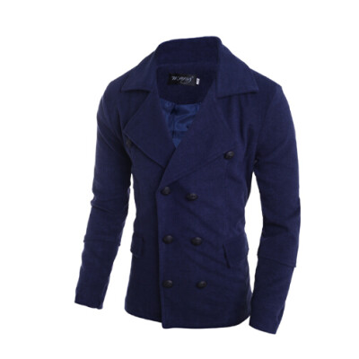 

Zogaa New Men's Wind Coat Fashion Slim Double-breasted