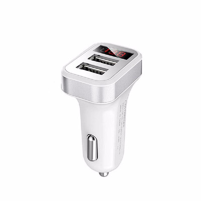 

Dual USB Car Charger Digital Display LED 5V 21A Fast Charging for iPhone X 8 Samsung S8 Plus