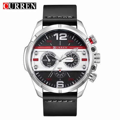 

CURREN 2017Men Watch Luxury Brand Army Military Watch Men Leather Sport Watches Quartz Waterproof Wristwatch relogio mascul 8259