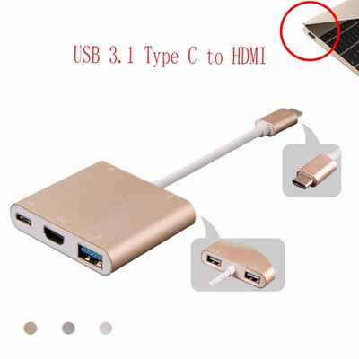 

USB31 Type-C TO HDMI Transit Line HD Line With Power Supply