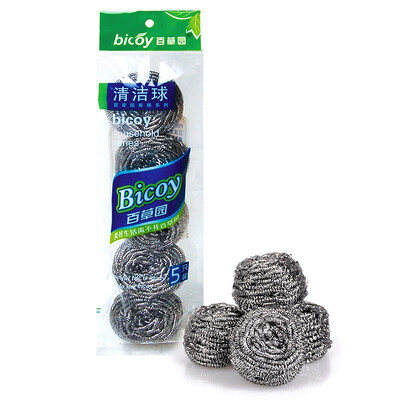 

Jingdong supermarket] Baicao grass steel brush pot scrub the ball 18g / 5 only installed
