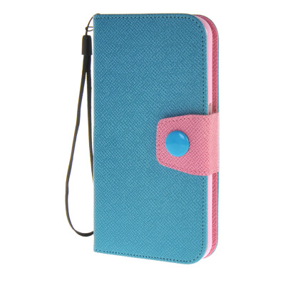 

MOONCASE Case for Samsung Galaxy S6 Case Flip Wallet Card Slot with Kickstand Leather Back Cover Blue Pink