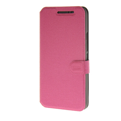 

MOONCASE Ultra thin matte surface Leather Wallet Flip Card Slot Holster Pouch Stand Back Case Cover for HTC One M9 Hot pink