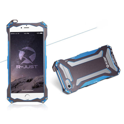 

R-JUST Aluminum Metal Shockproof Frame Armor Case Cover For iPhone 6 6S Plus 47 55 inch