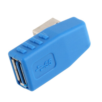 

90 градусов по вертикали слева угловой USB 3.0 Мужского на Женский адаптер Разъем М / Ж