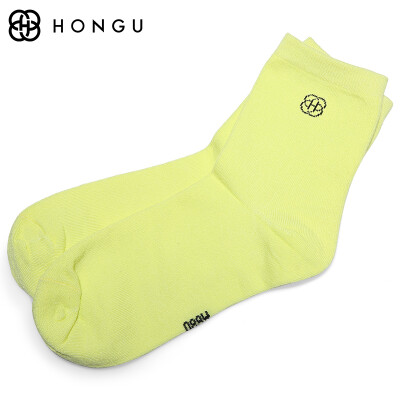 

HONGU Mens Long Socks Yellow