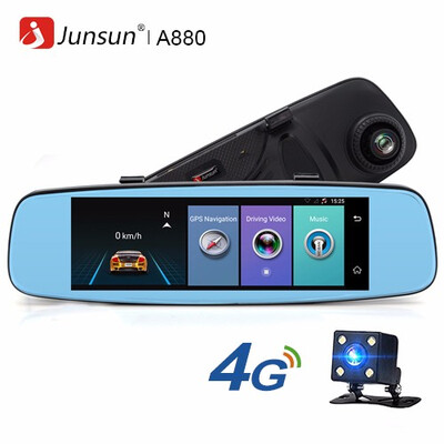 

Junsun A880 4G ADAS Car DVR Camera Video recorder mirror 786" Android 51 with two cameras dash cam Registrar black box 16GB