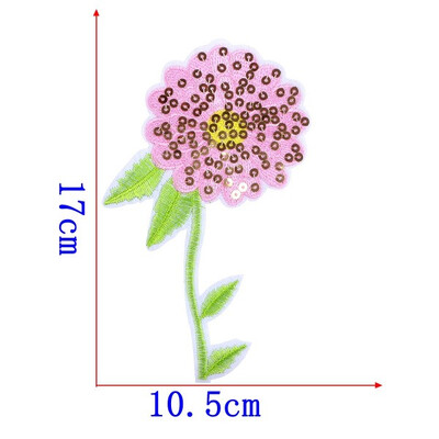 

1 Pcs Clothes Patches Iron On Sequined Patch Bow Flower Love Star Applique DIY Sewing Fabric Repair Clothing Patches Stickers