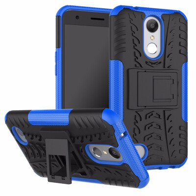 

Goowiiz Phone Case For LG K10 2017LV5K20VK20 Plus Armor Tire Texture Rugged Protection PCTPU Full Protection