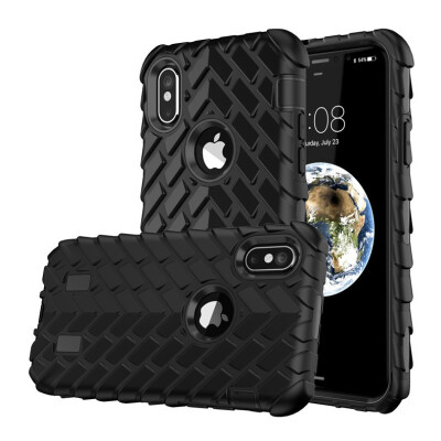 

Iphone X three-in-one tire pattern robot phone case Apple X all-inclusive silicone shatter-resistant cover