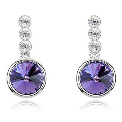 

Design Elegant Round Crystal from Austrian Drop Earrings For Women Party Dangle Earrings Vintage Fashion Jewelry 10497