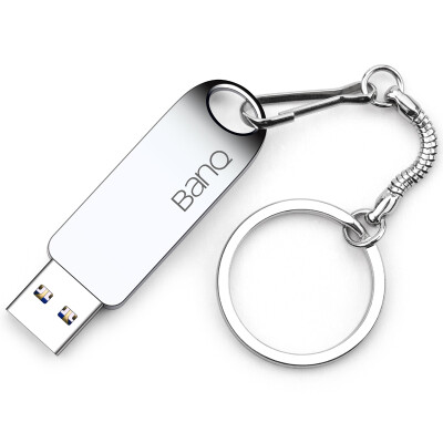 

Banq F30 32GB USB30 high speed U disk all metal car U disk big steel ring hanging chain version bright silver