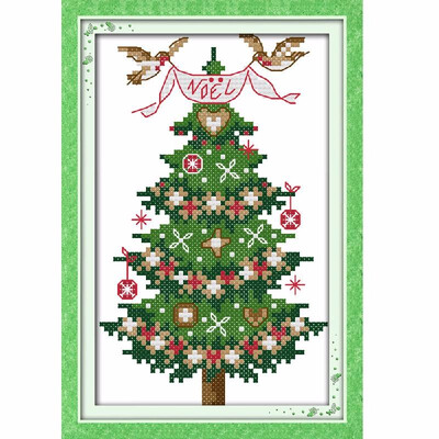 

13 21cm DIY New Style Counted Cross Stitch Set Embroidery Needlework Kits Christmas Tree Pattern Cross Stitching Home Decoration