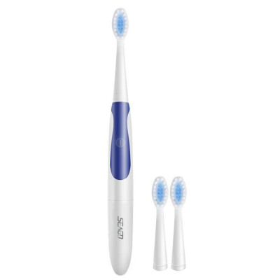 

Portable Waterpoof Slim Electric Tooth Brush Battery Operated Electric Sonic Toothbrush 3 Brush Heads for Adult Oral Care