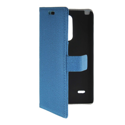 

MOONCASE Slim Leather Side Flip Wallet Card Slot Pouch with Kickstand Shell Back Case Cover for LG G3 Stylus / D690 Blue