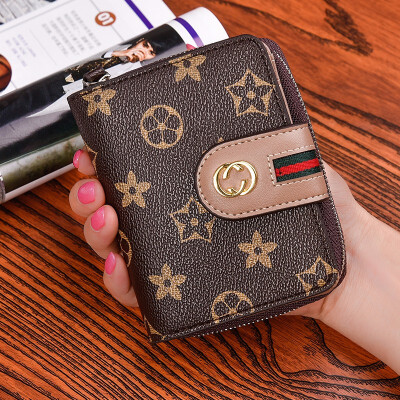 

Europe&the United States autumn small purse small zipper simple leather wallet multi card card wallet wallet multifunctional