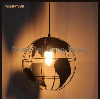 

Ceiling Chandelier-Modern Simple Restaurant Light Creative Personality Study Bedroom Wine Globe Iron Single Head Lamp