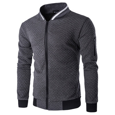 

2018 Autumn&Winter Mens Casual Sweater Zipper Cardigan Baseball Jacket