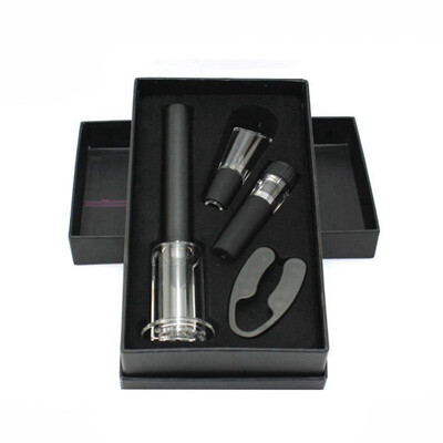 

UpperX 4Pcs Wine Opener Set Air Pressure Pump Bottle Opener Gift Box Includes Wine Opener Kit Vacuum Stopper&Wine Pourer Tool