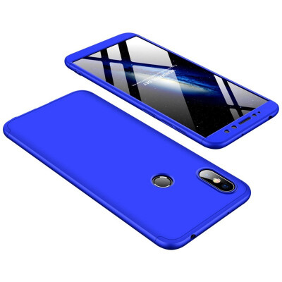 

MOONCASE Three-parts structure design Full Protection Hard Plastic Combination Case for Xiaomi Redmi S2 Blue