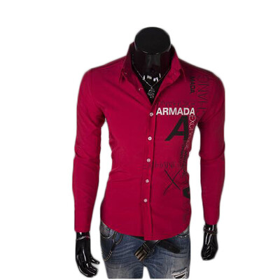 

Zogaa Autumn New Mens Shirt Printing Long Sleeve