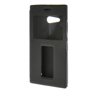 

MOONCASE Side Flip Hard board Slim Leather Bracket Window чехол для Cover Microsoft Lumia 730 чёрный