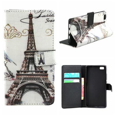 

MOONCASE Cute Pattern держателя Кожаный бумажник флип карты с Kickstand Чехол для Huawei Ascend P8 lite