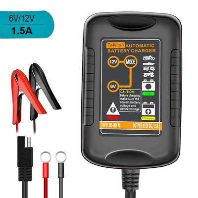 

TeNizo Automatic Trickle Battery Charger Maintainer 6V&12V 15Amp Fully Smart Charging for Car Motorcycle Boat Lawn Mower Batterie