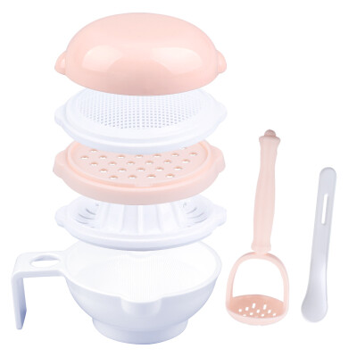 

HOY BELL childrens tableware grinding bowl baby food supplement baby food supplement grinder food supplement tool macaron pink