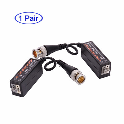 

COOLM 1 PAIRS 2 Pcs Single Port HD Analog Video NVL-08B Mini CCTV BNC Video Balun Transceiver Cable