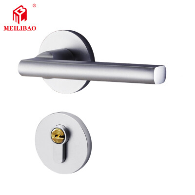 

Meilibao modern minimalist interior door lock space aluminum bedroom door locks mute white split lock M511-8