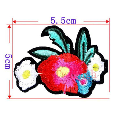 

1 Piece Plum Blossom Flower Patches Iron on 3D Embroidered Patch Red Rose Applique Sew On DIY Repair Accessories Clothes Patches