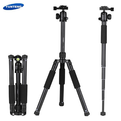 

YUNTENG VCT 190 Professional Portable Aluminum Camera Tripod Also As Monopod with Ball Head 5 Sections Max Load 25kg for Canon N