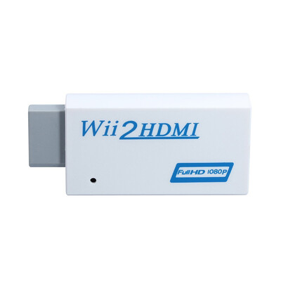 

3.5mm Audio Video Converter Adapter 720P 1080P HD Upscaling for Wii to HDMI White