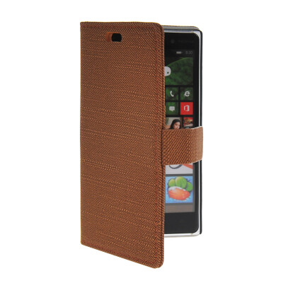 

MOONCASE Slim Leather Side Flip Wallet Card Slot Pouch Stand Shell Back Case Cover for Nokia Lumia 830 Brown