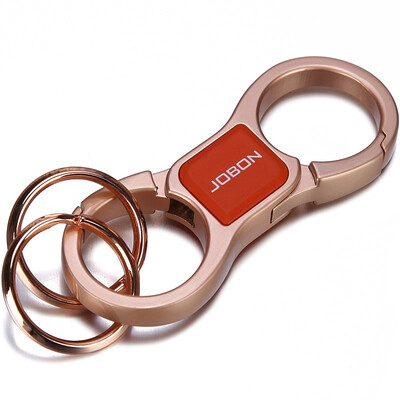 

Jingdong Supermarket JOBON Bangzhong key ring car key chain ring two-way double key ring convenient removal ZB-058G rose gold